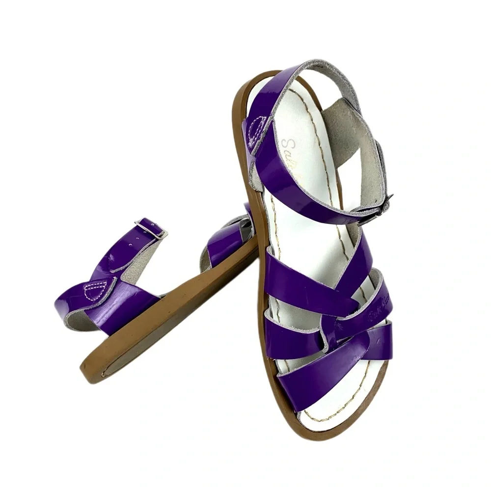 Salt Water Girls Purple Patent Leather Ankle Strap Sandals Size 2